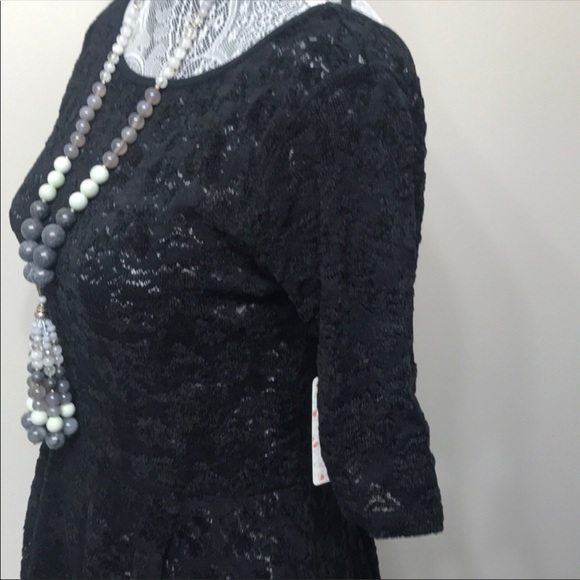 NWT Free People women’s black lace top - Picture 3 of 7